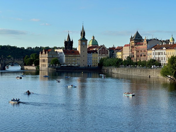 View from Vltava River, Prague, Czech Republic