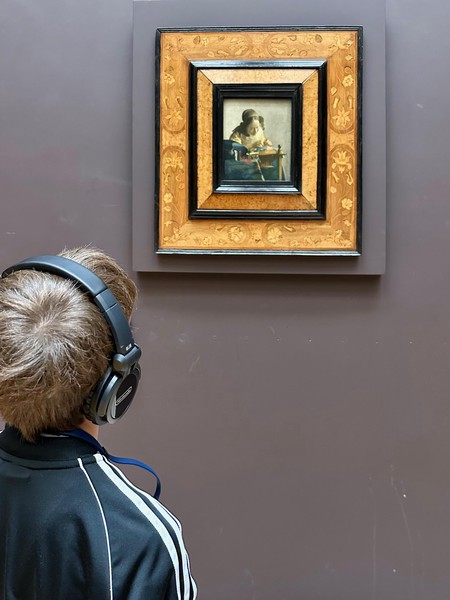 Admiring Vermeer, Louvre Museum, Paris, France