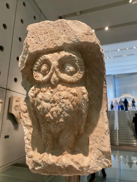 Owl, Symbol of Athena, Acropolis Museum, Athens, Greece